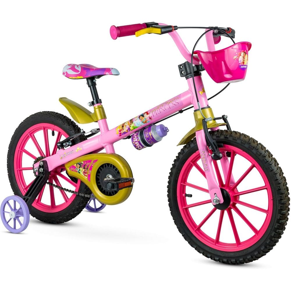 Bicicleta Bike Infantil Criança Aro 16 Princesas Disney Nathor