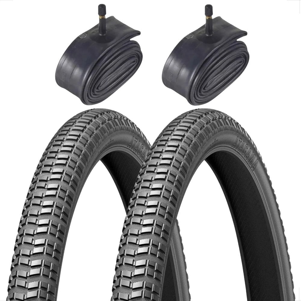 PAR Pneu Levorin Atacama Aro 26 x 1.95 + PAR Camara de ar Shiver bico grosso Bicicleta Bike Mtb Dh