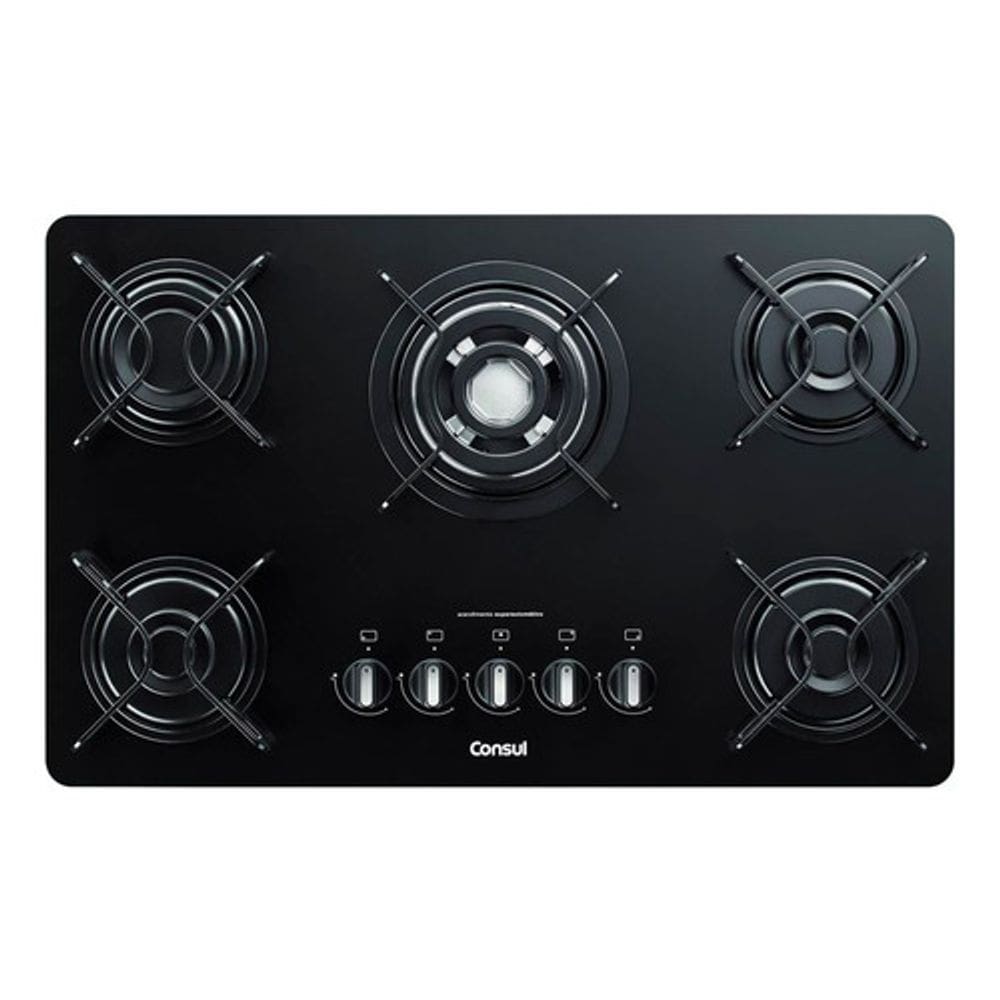 Cooktop A Gas 5 Bocas 11550w Bivolt Consul Cdd75ae