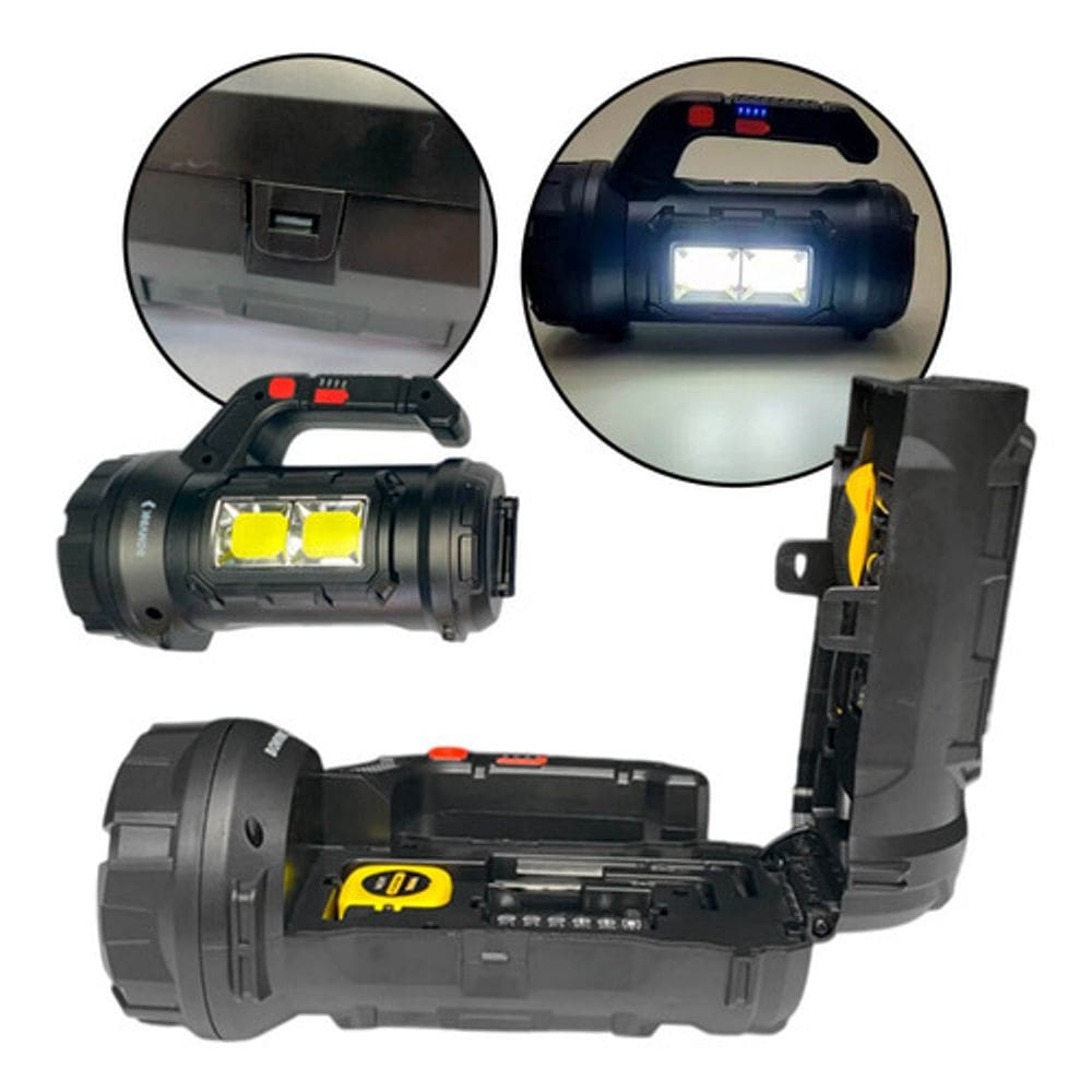 Lanterna De Mão Led Com Kit Ferramentas E Carregamento Usb