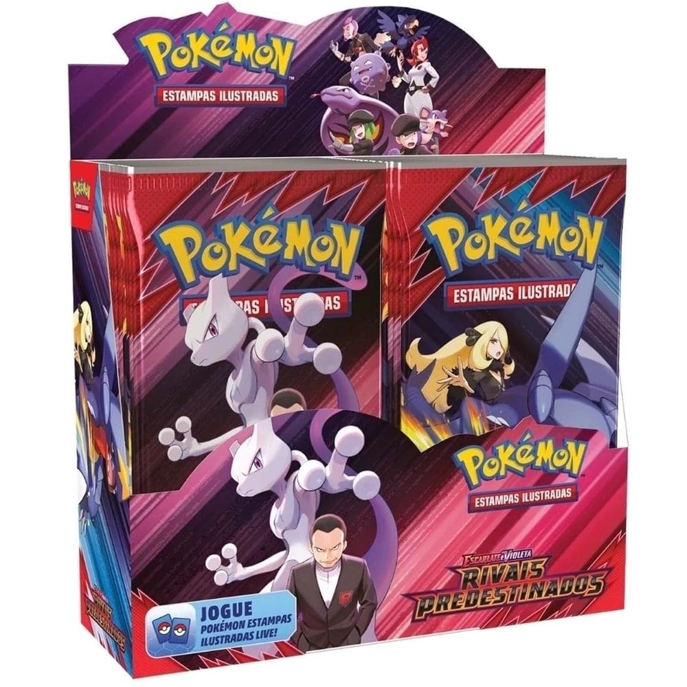 Box Display Pokémon Tcg Escarlate E Violeta 10 Rivais Predestinados - 216 Cartas Copag