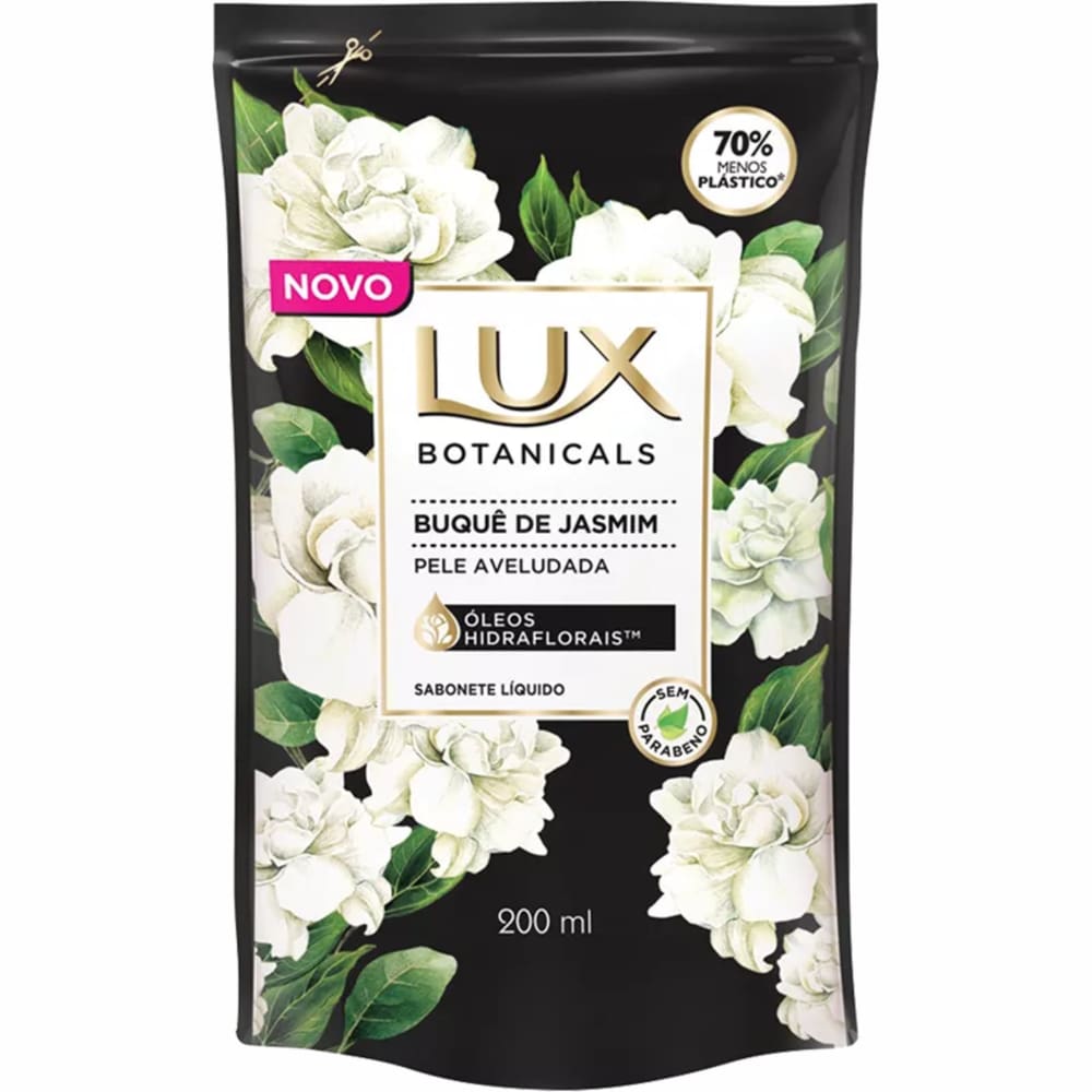 Sabonete Líquido Lux Buquê de Jasmim Pele Aveludada Botanicals Refil 200ml
