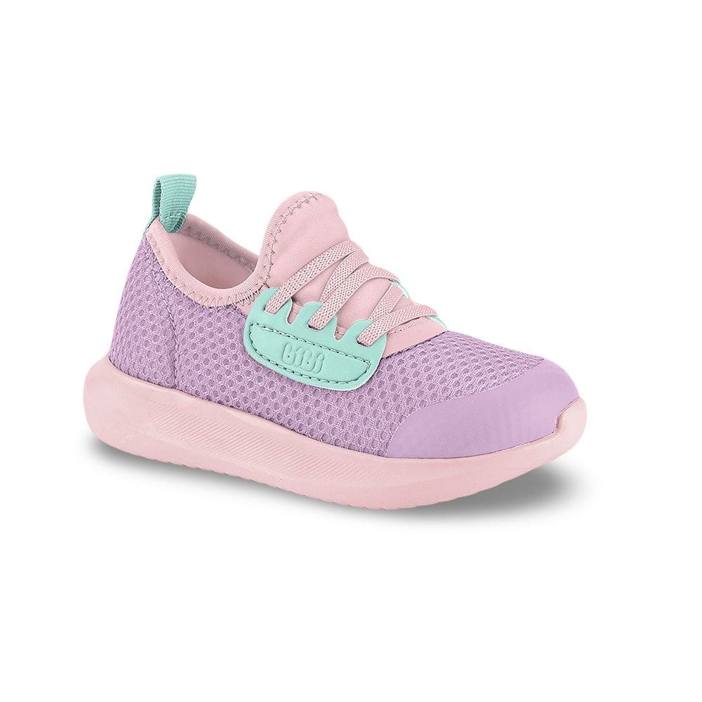 Tênis Infantil Menina Bibi Flash Lilás Verde Rosa