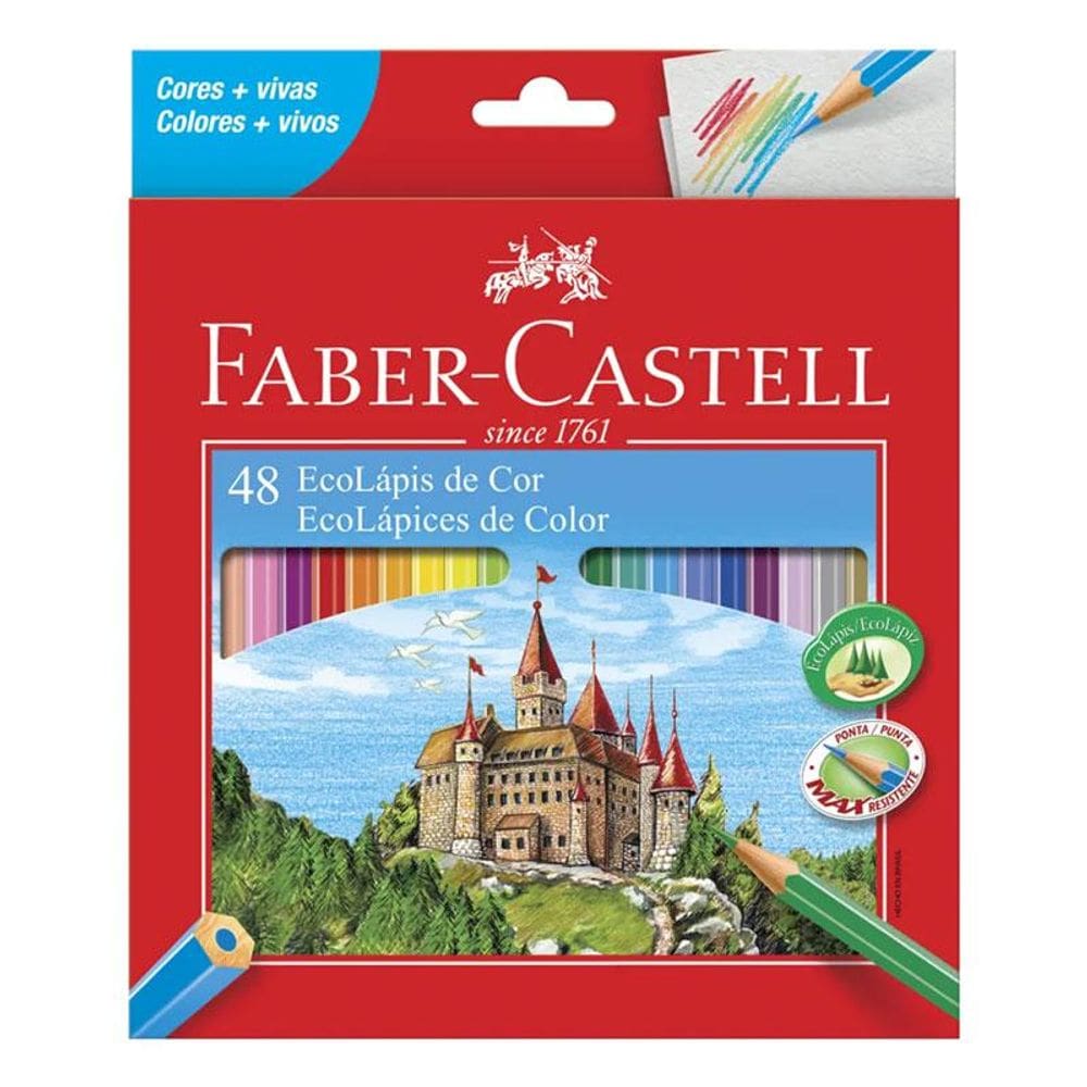Lápis de Cor Ecolápis 120148G 48 Cores - Faber Castell
