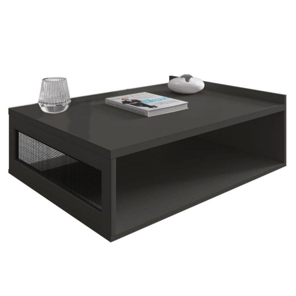 Mesa de Centro Moderna Em MDF Dunamis Sala de Estar 91x70 cm
