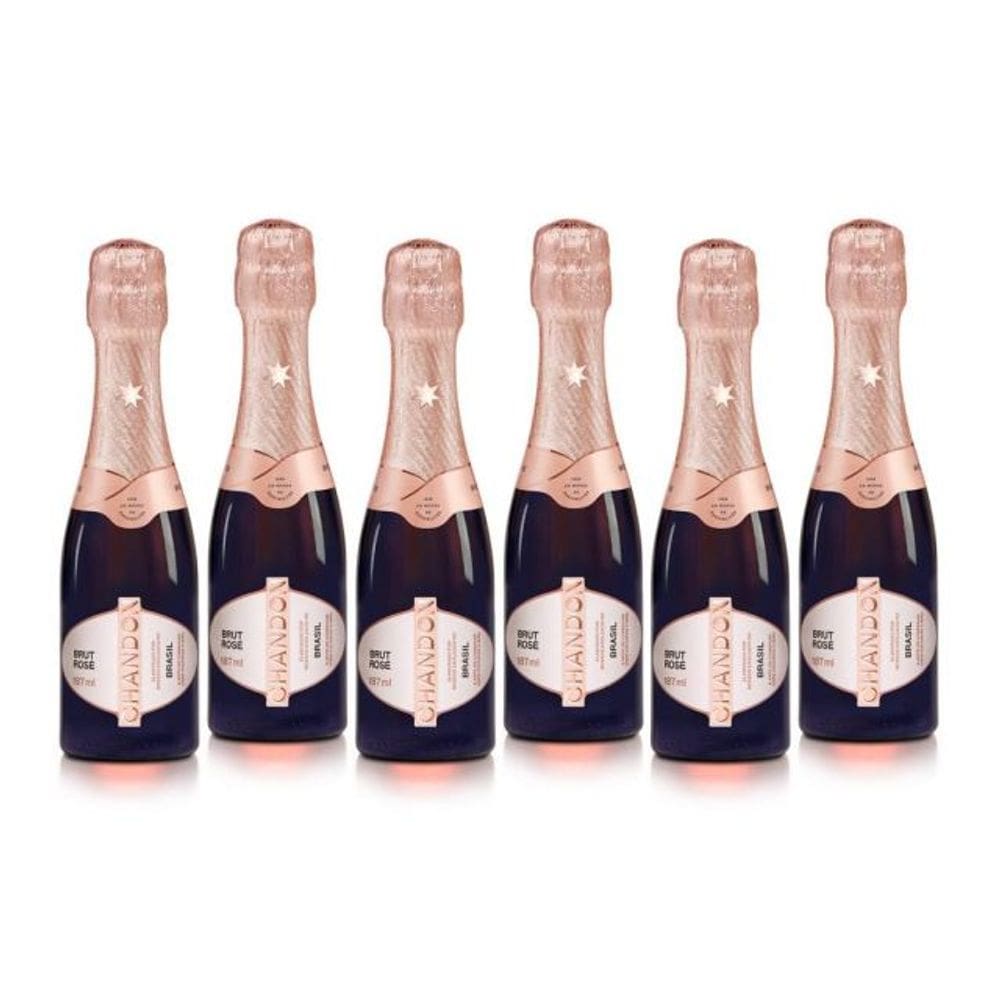Kit 6 ESPUMANTE BABY CHANDON BRUT ROSE 187ML
