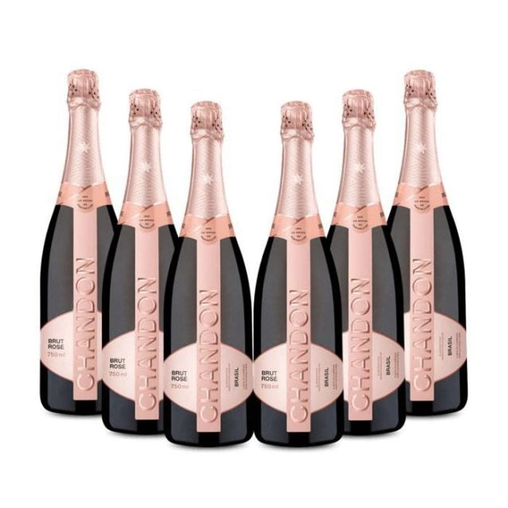 Kit 06 Unidades Espumante Chandon Brut Rosé 750ml