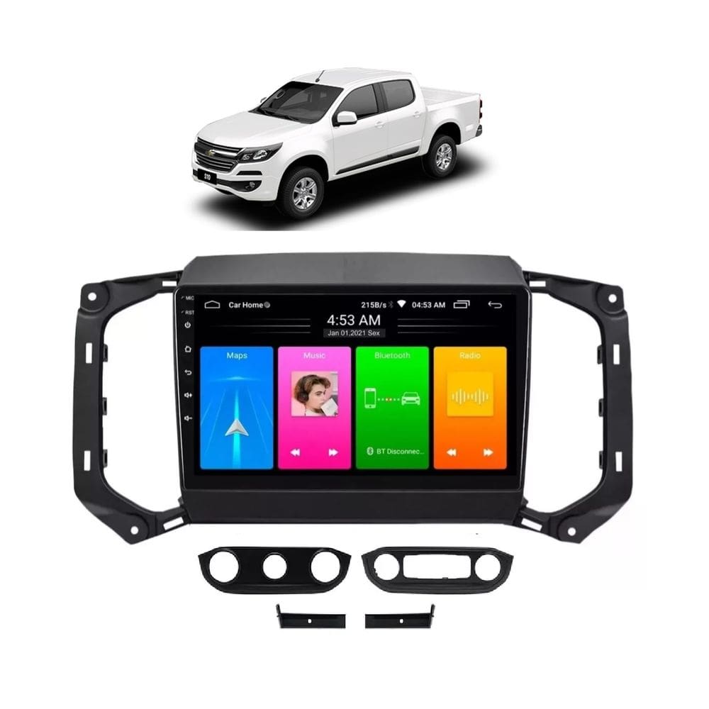Kit Multimídia S10 TrailBlazer 2017 / 2020 LS 9 Pol Android Carplay Gps 2/32GB - 915BR ROADSTAR