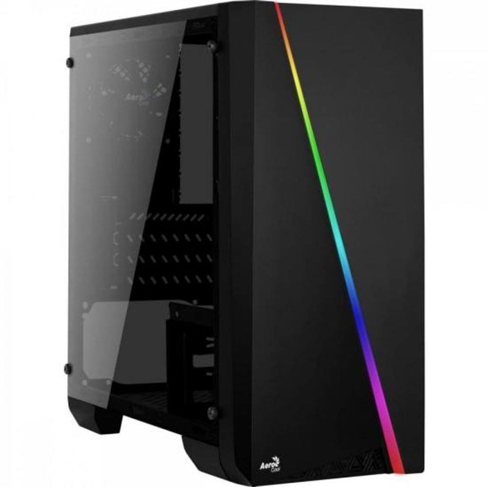 Gabinete Gamer Mini Tower RGB AEROCOOL Preto