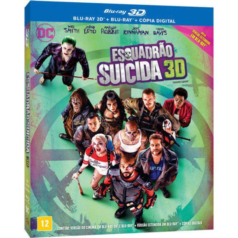 Blu-Ray + Blu-Ray 3D - Esquadrão Suicida - Versão Estendida