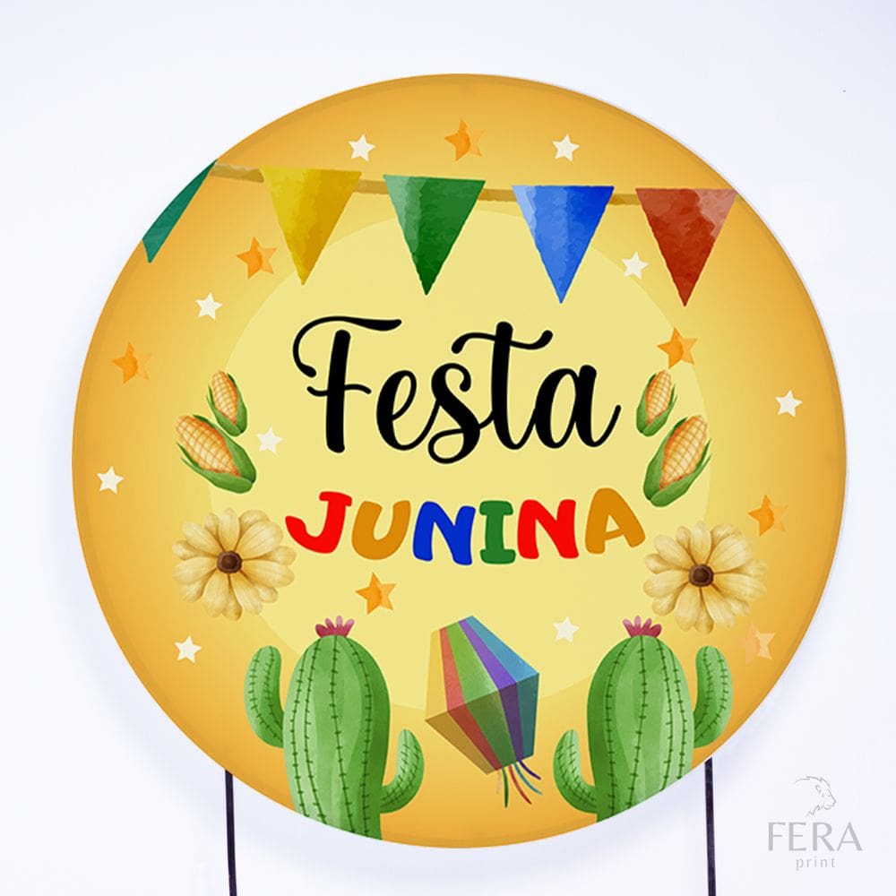 Painel Decorativo para Festa 1,80x1,80 metros Vesti Fácil com Elástico Festa Junina - Fera Print