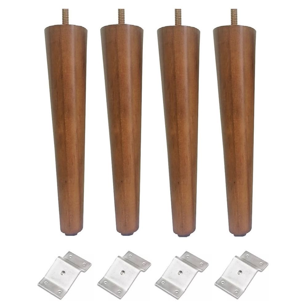 Kit 4 Pe Palito 30Cm Amendoa + Chapa Chapinha Inclinada