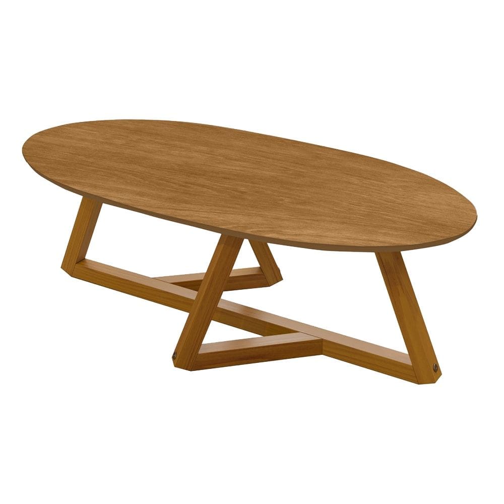 Mesa De Centro Sala De Estar Classic 90 cm Nature Tebar