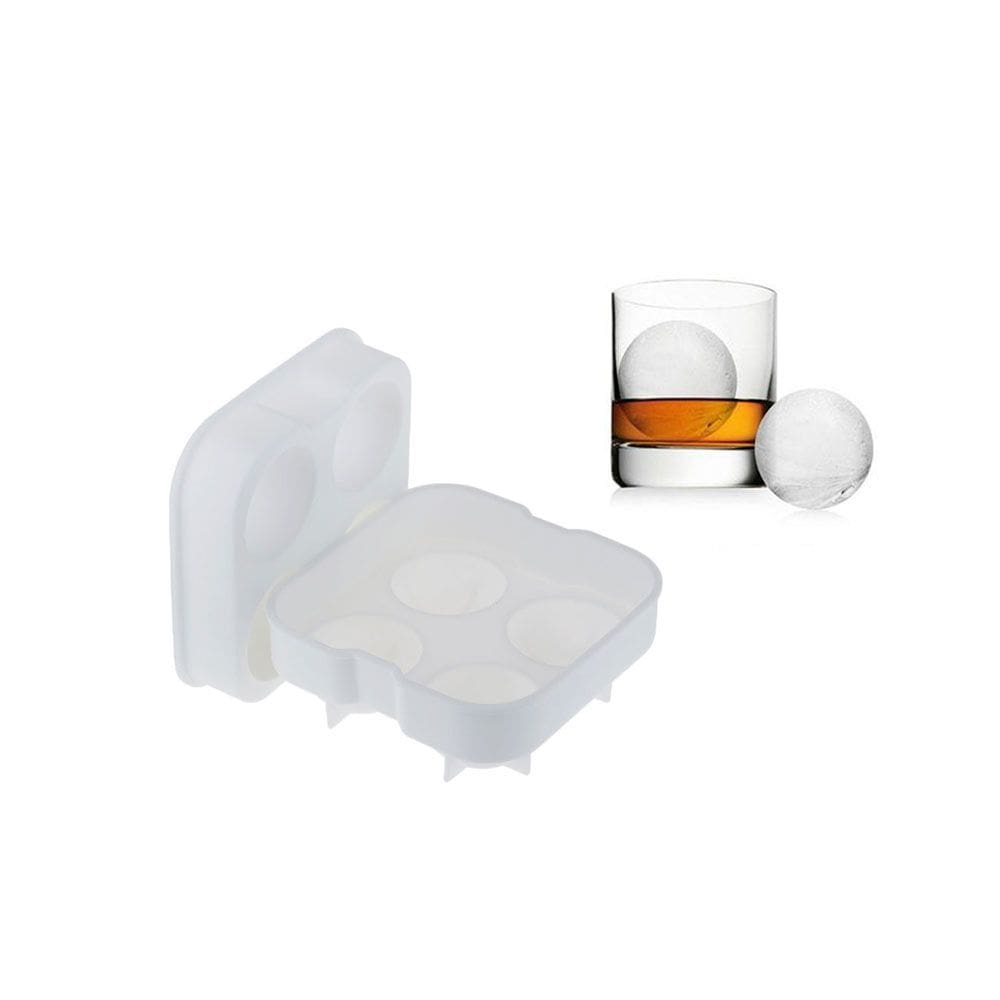 Forma de Gelo Silicone Branca Redonda