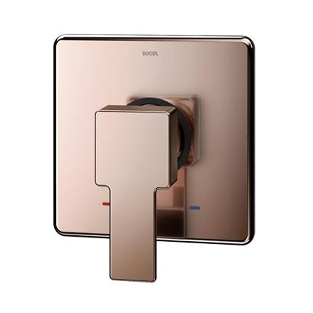 Acabamento monocomando para chuveiro e ducha higiênica (Base Deca) Edge cobre polido Docol