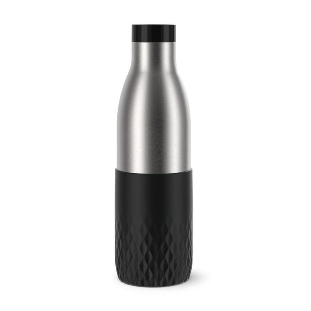 Kit Tefal: Garrafa Térmica Tefal Preta 700ml + Copo Térmico com Tampa Tefal Cinza