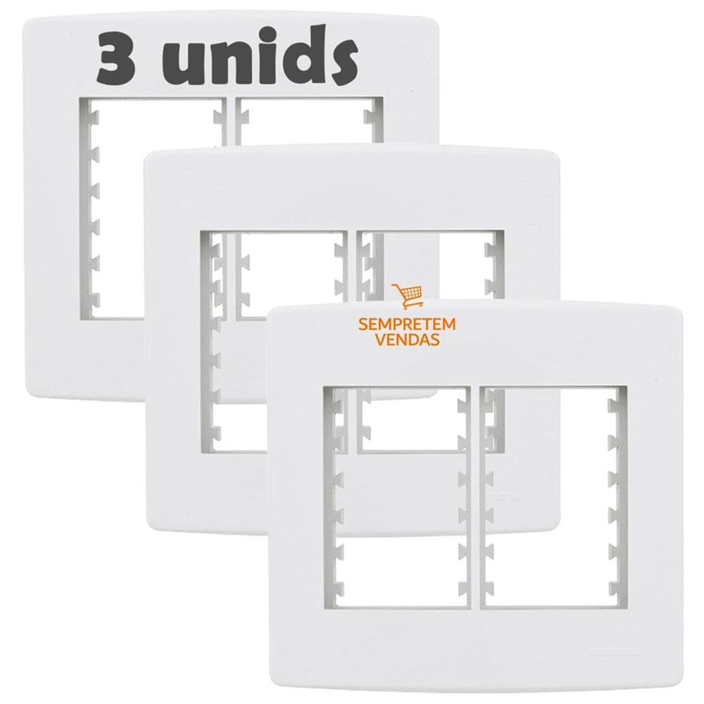 Placa de Parede 6 Módulos 4x4 Para Interruptores 3 unidades