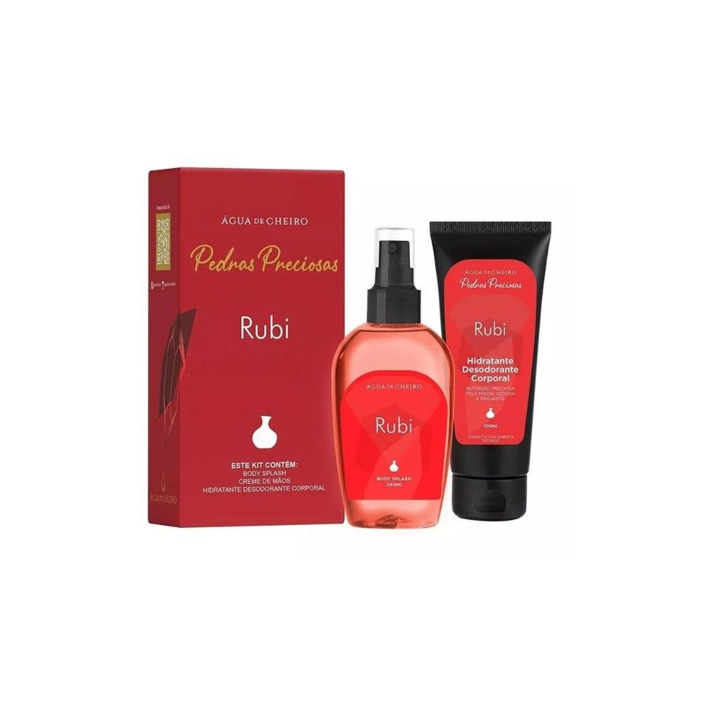 Kit Pedras Preciosas Rubi (body Splash + Body Lotion) - Agua de Cheiro
