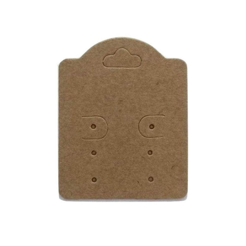 Kit 500 Peças Tag Cartela Para Brinco 6 Furos Kraft