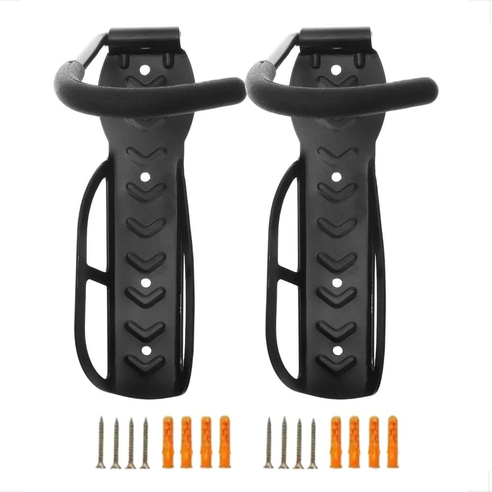 Kit 2 Suporte Parede Gancho Resistente Pendurar Bicicleta Bike Em Aço Preto Vertical