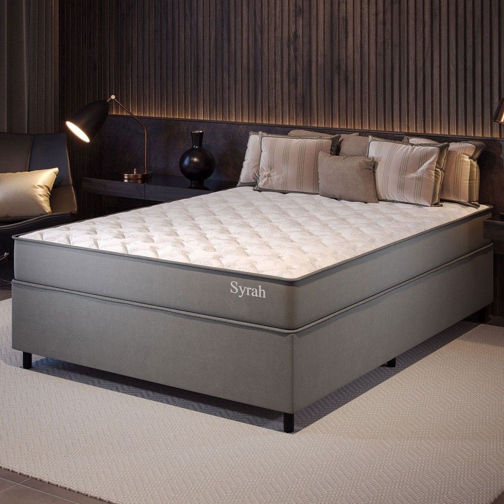 Cama Box Casal Syrah Cinza - Vian