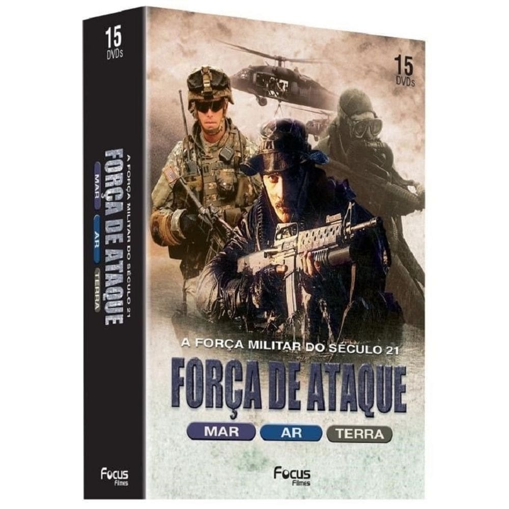 Box Força De Ataque: Mar  Ar  Terra  15 Dvds
