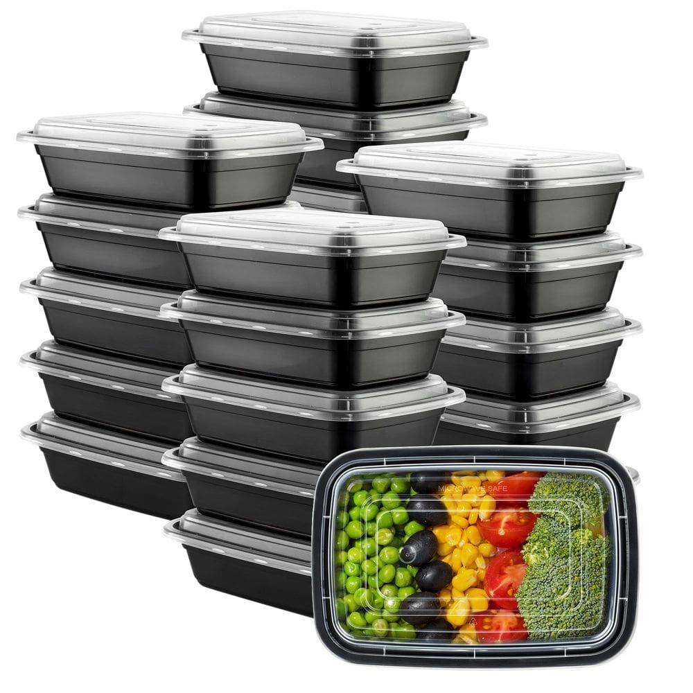 Recipientes para preparação de refeições, embalagem confortável, 700 ml, 1 compartimento x50