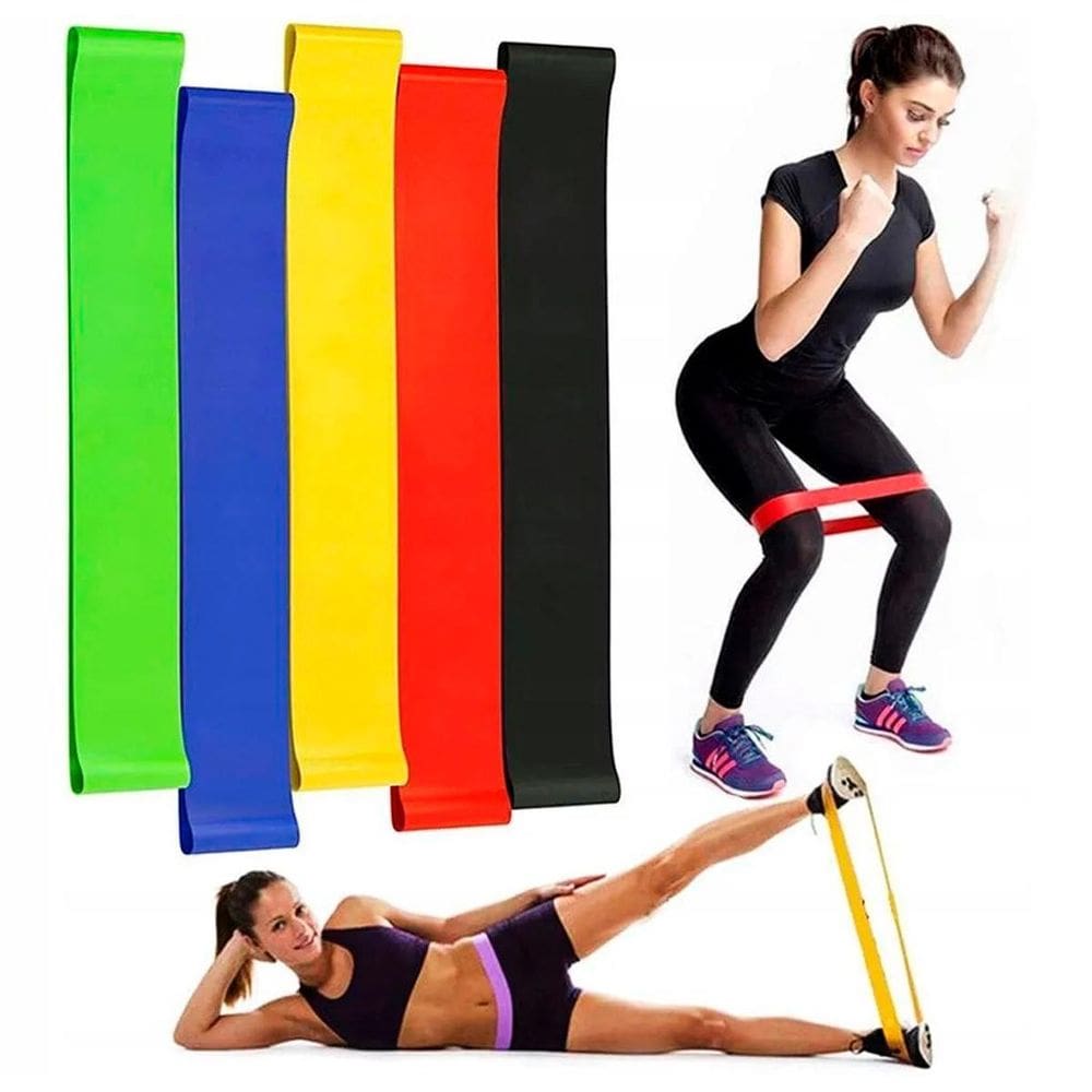 Kit 5 Elásticos Academia Casa Para Treinamento Muscular