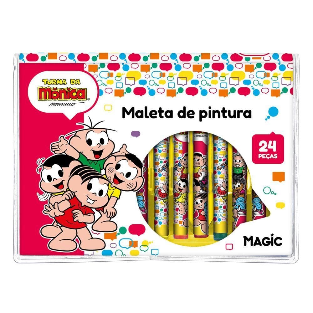 Turma da Mônica Maleta Pintura 24 Peças - Ciranda Cultural