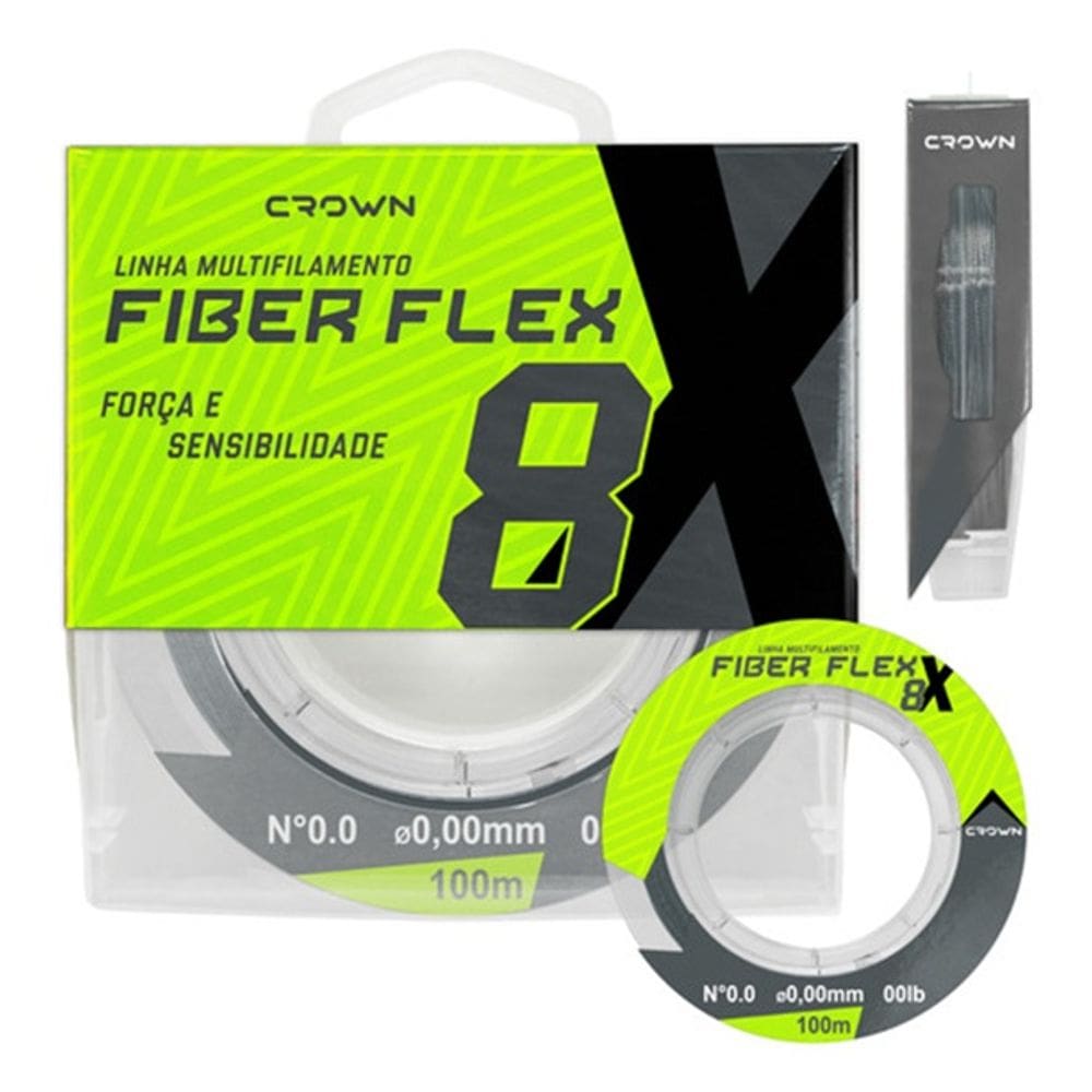 Linha Multifilamento Crown Fiber Flex 8x 0,35mm 100m