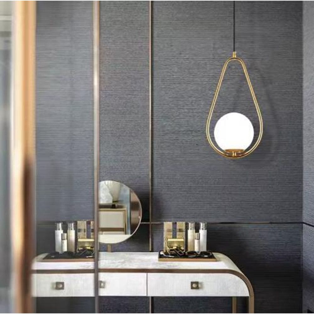 Luminaria Pendente Dourado Moderno Lavabo Cabeceiros Quartos