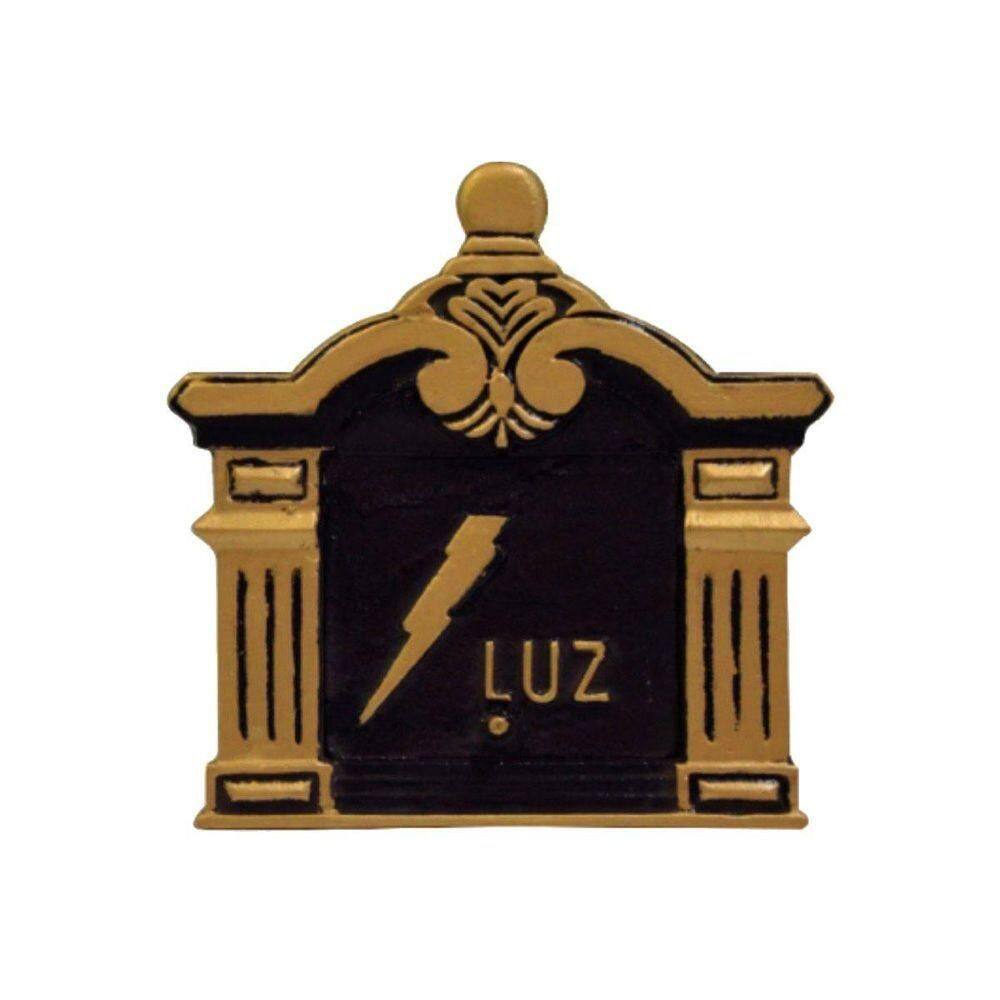 Visor Leitura Luz Vila Rica Ouro Alumínio Fundido 19x19cm