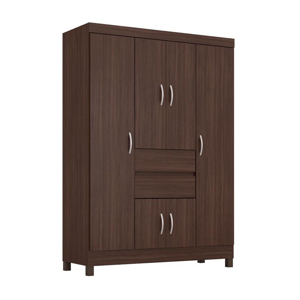 Guarda-Roupa Casal Ecom 6 Portas 2 Gavetas Café