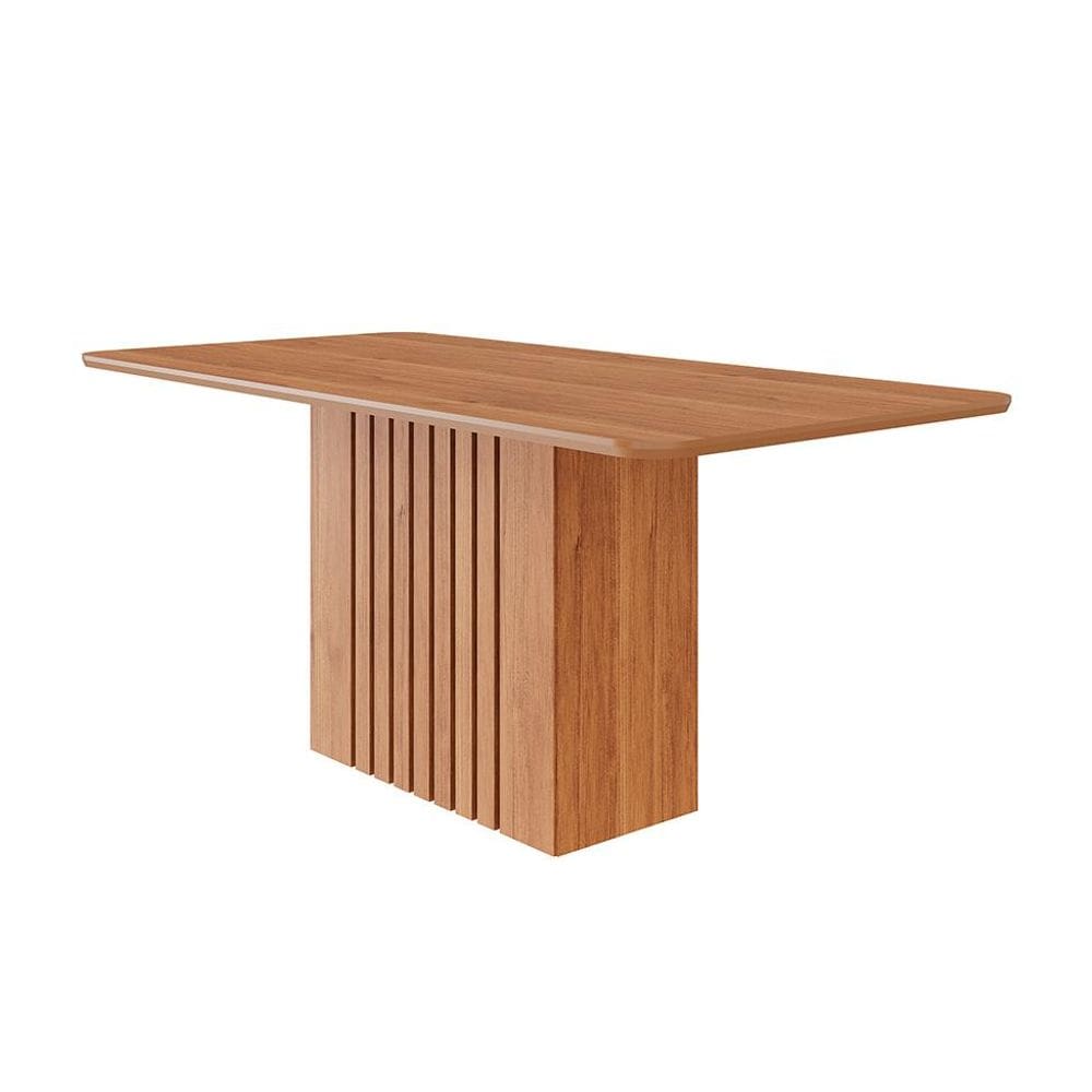 Mesa de Jantar Retangular com Tampo MDF Ana Cinamomo 180 cm