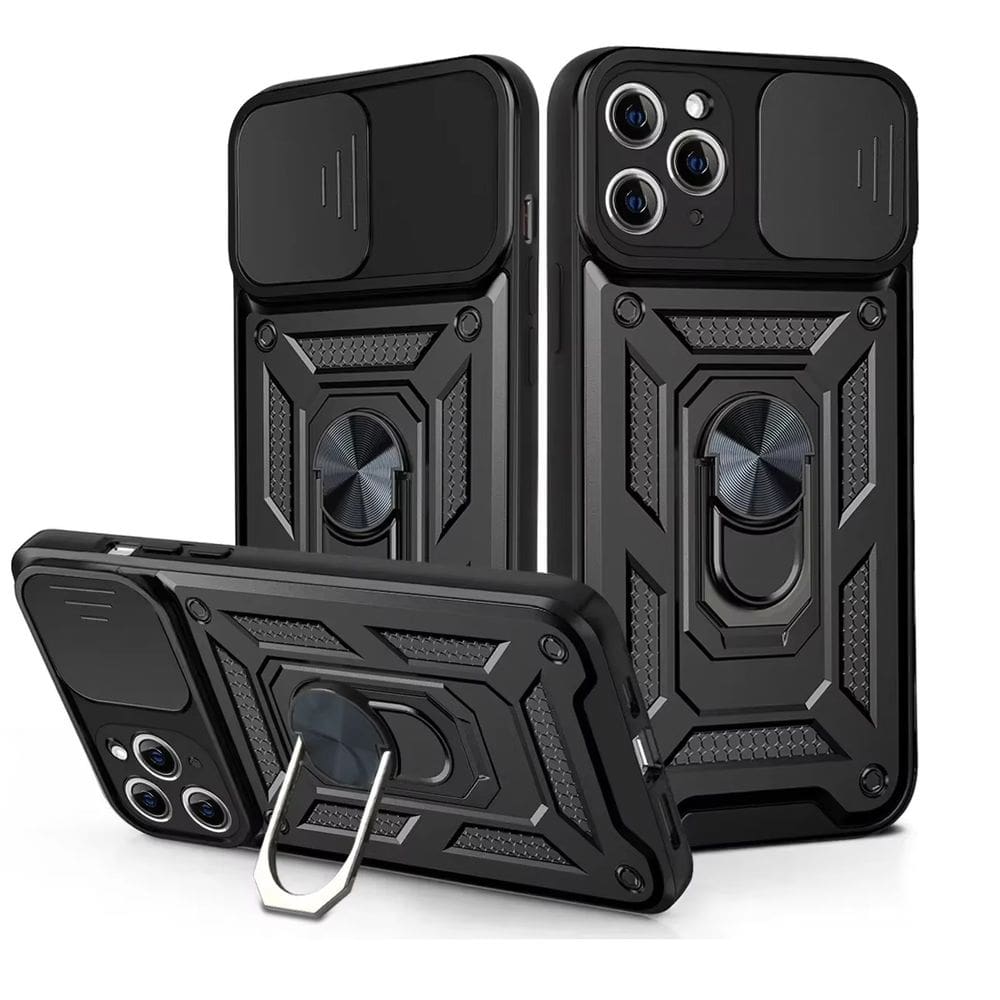 Capa Capinha Armadura C/ Proteção da Camera Suporte Anel 360 P/ Ipphone 16 Pro