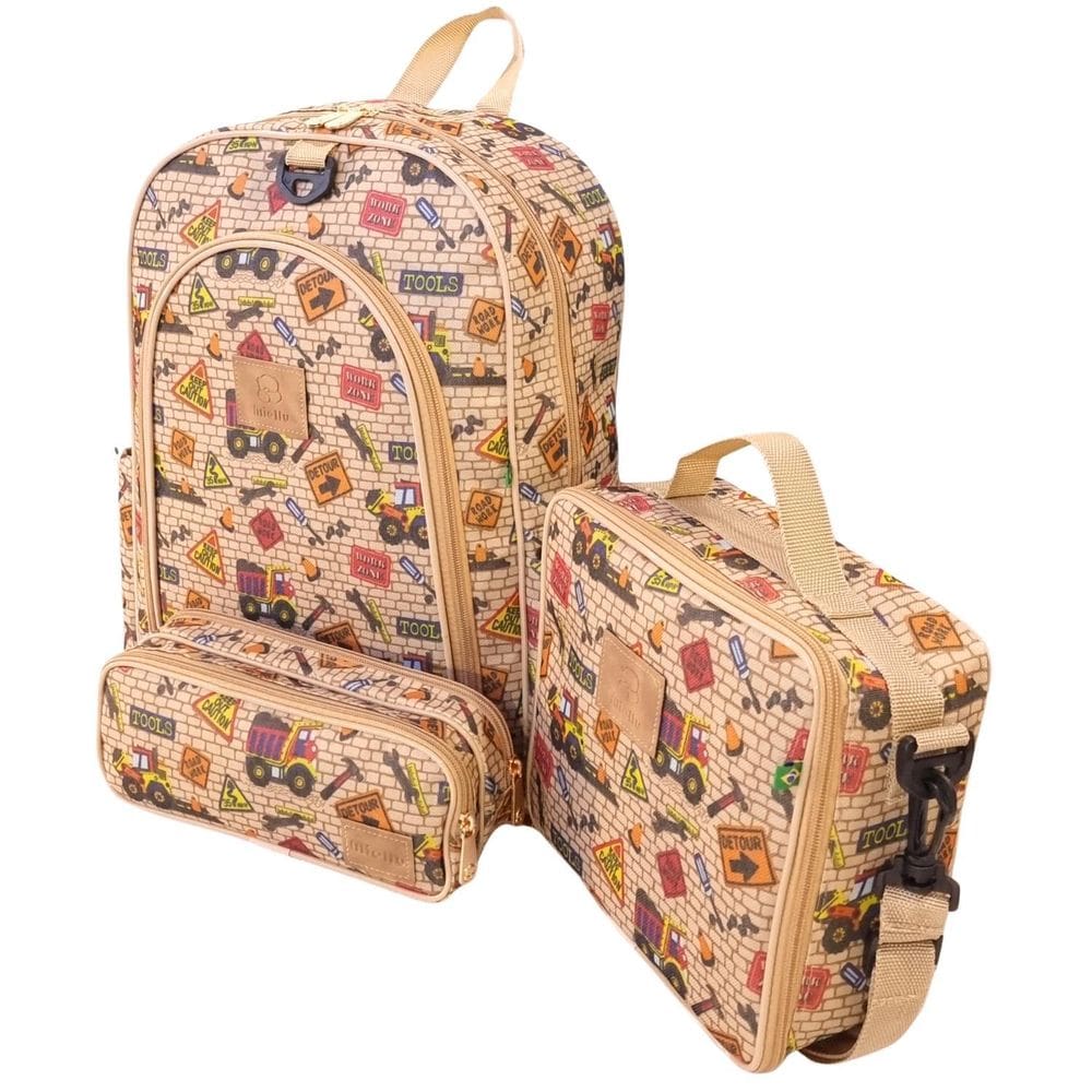 Kit Mochila Escolar Infantil Completo Menina Menino Bolsa