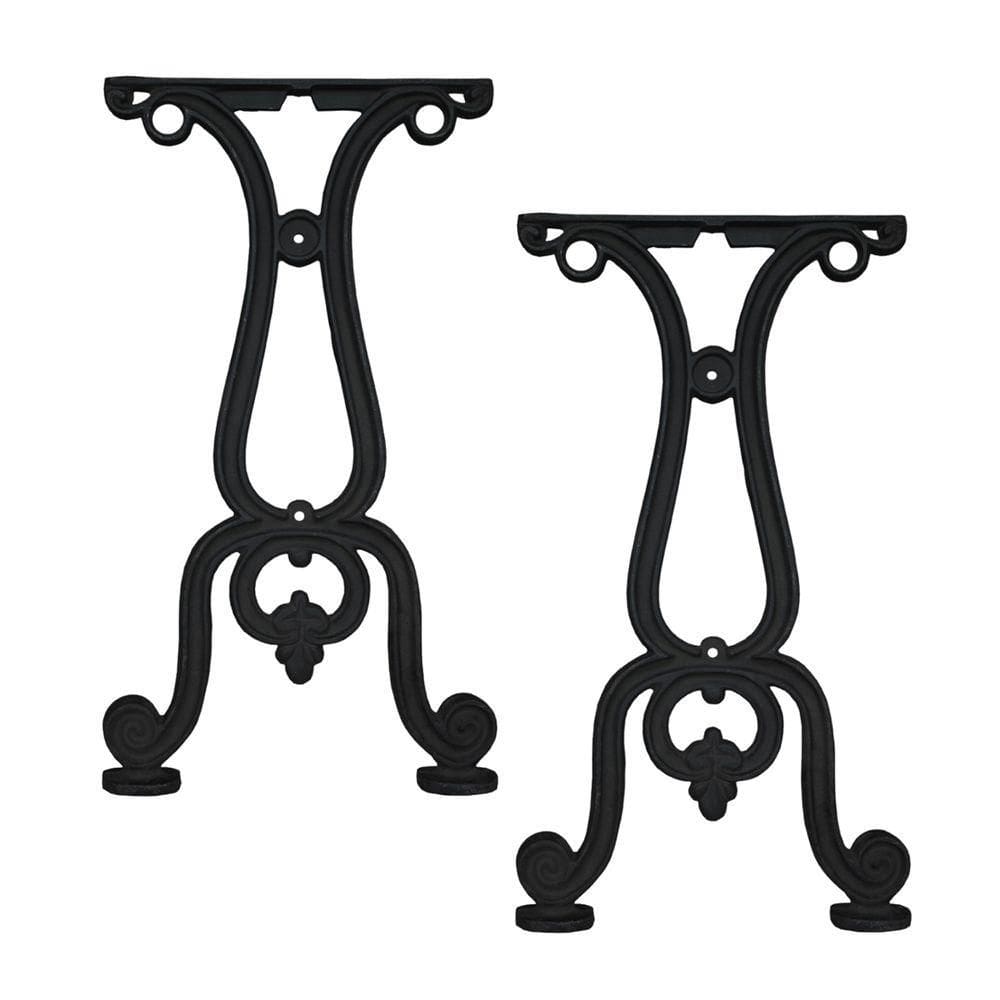 Par De Pé De Mesa Base Paris Em Ferro Fundido 69X37Cm