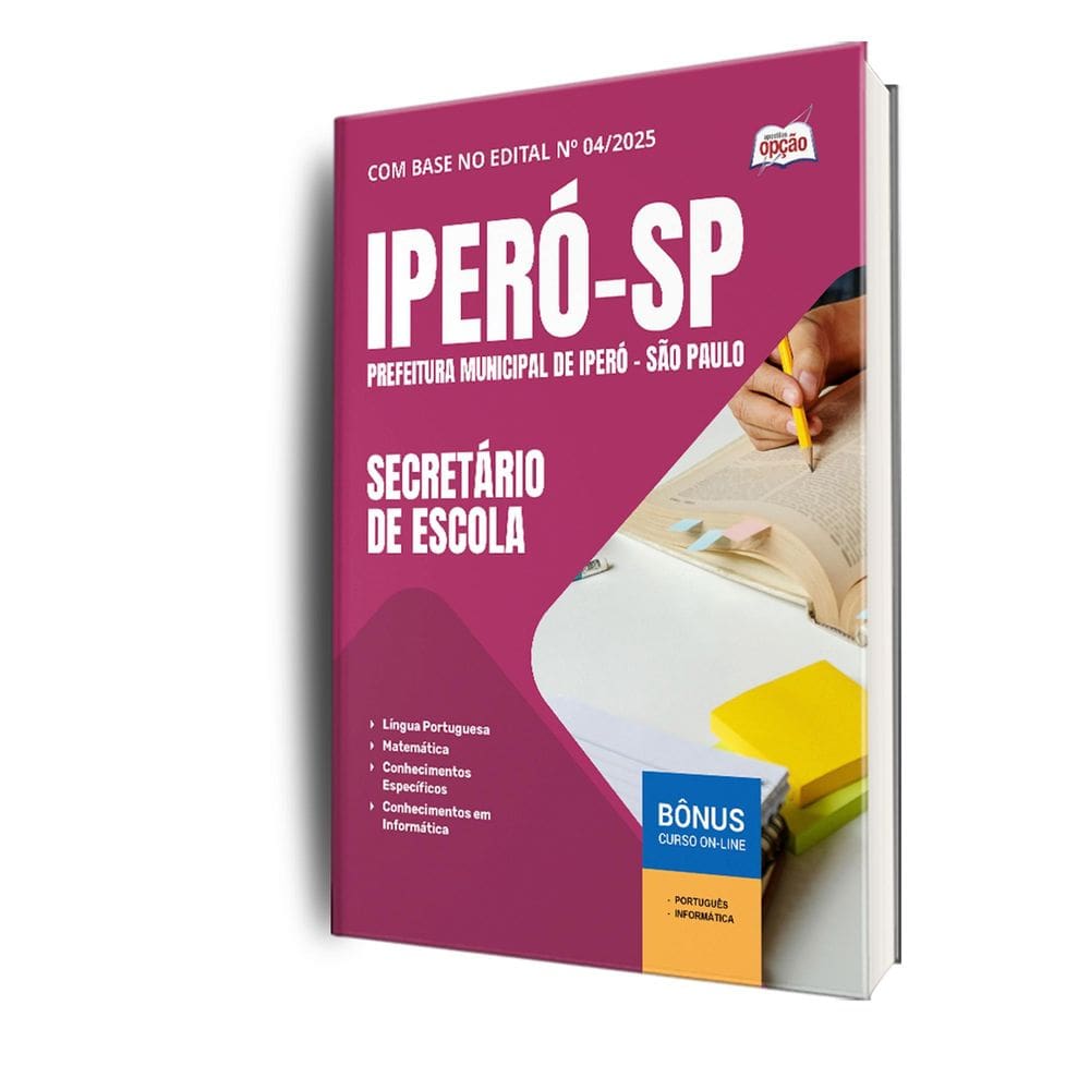 Apostila Prefeitura De Iperó Sp 2025 - Secretário De Escola