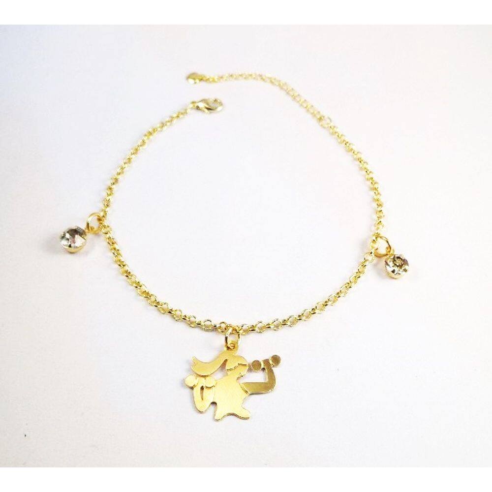 Pulseira Fitness Malhação Academia Folheado 18k