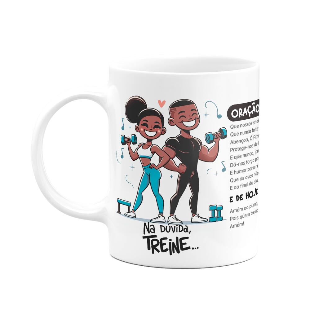 Caneca Namorados - Casal Fitness - Oração Fitness