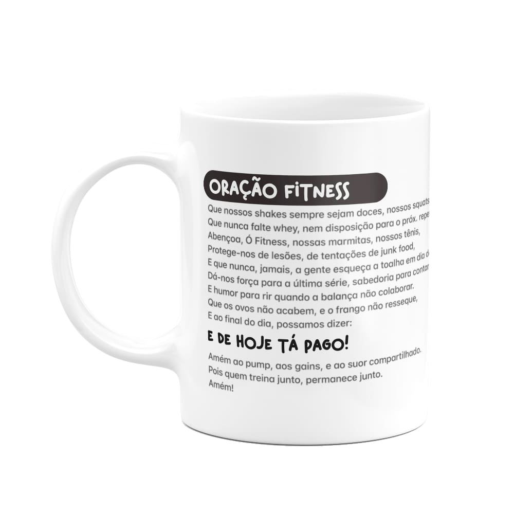 Caneca Namorados - Oração Fitness - Casal Fitness