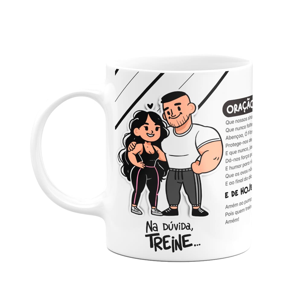 Caneca Namorados - Casal Fitness - Oração Fitness - M2