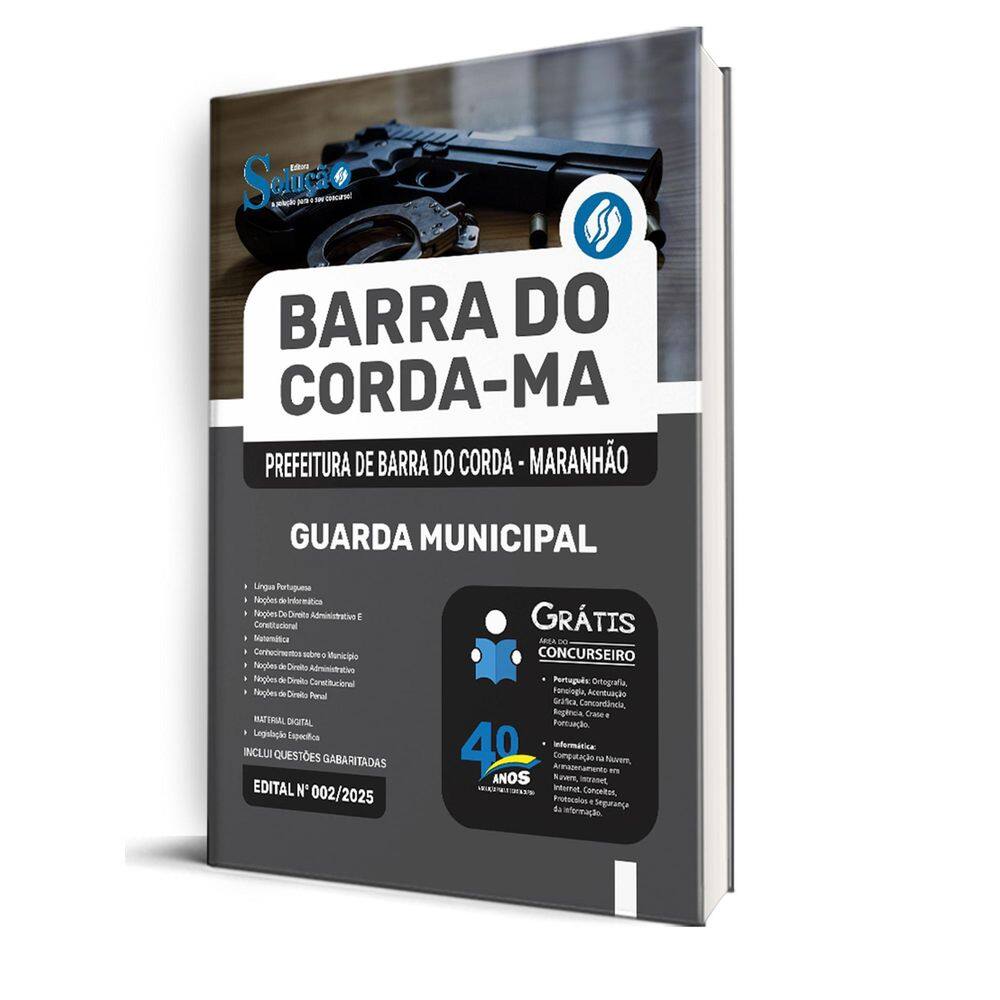 Apostila Prefeitura Barra Do Corda Ma 2025 Guarda Municipal