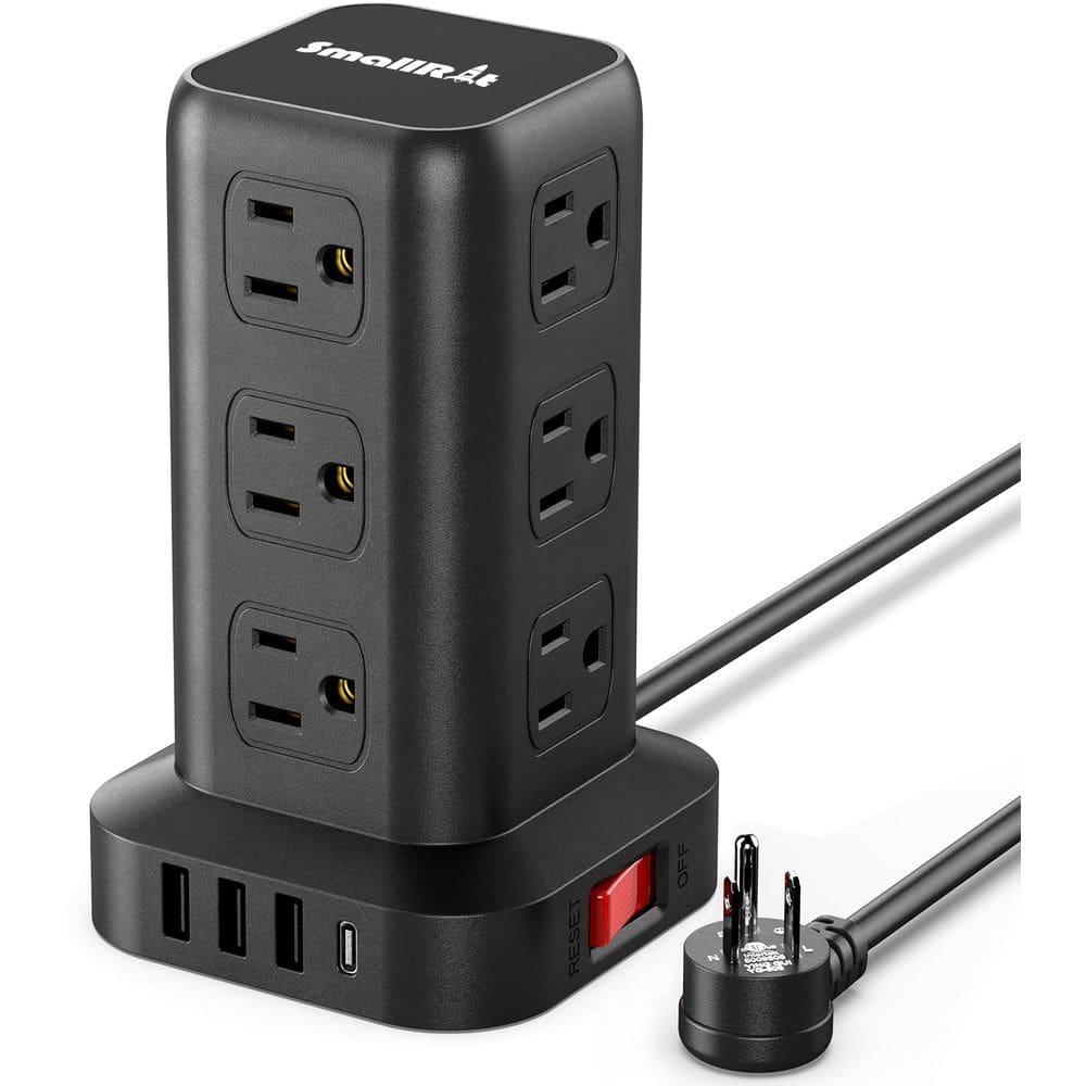 Cabo de extensão: protetor contra sobretensão Power Strip Tower 12AC 4USB