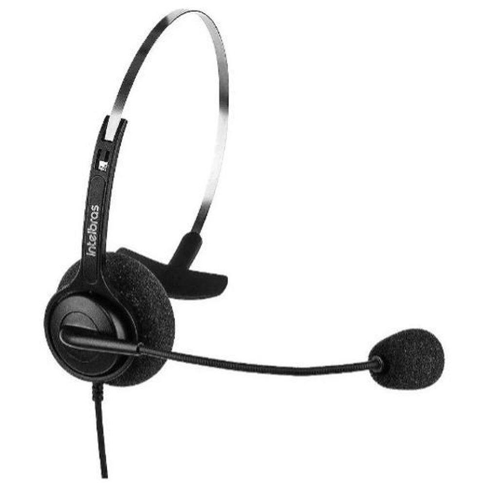Telefone Headset Intelbras Hsb 40 Preto Com Base Discadora
