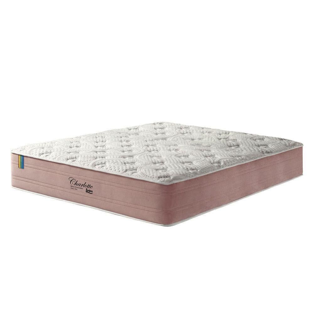 Colchão Casal Charlotte Molas Ensacadas Visco Gel 138x188x36 Rosa