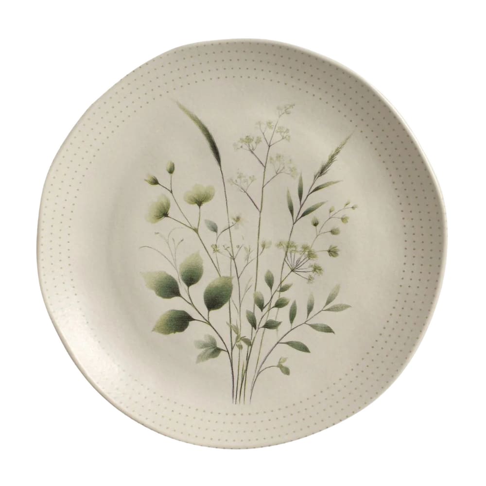 Prato Raso Em Cerâmica Orgânico Ammi 26,5cm Porto Brasil