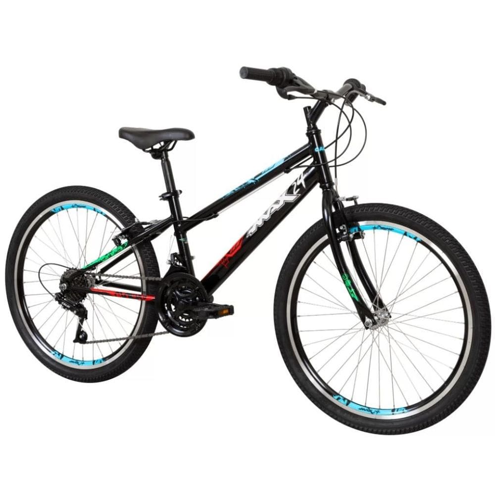 Bicicleta Caloi Max R24 21V Preto Aro 24