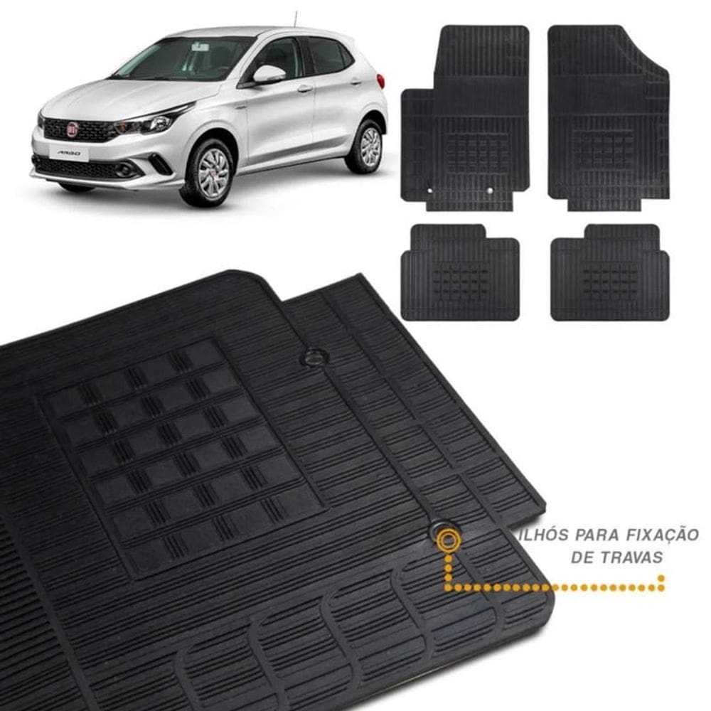 Tapete Borracha Fiat Argo 2018 Em Diante 4 Peças