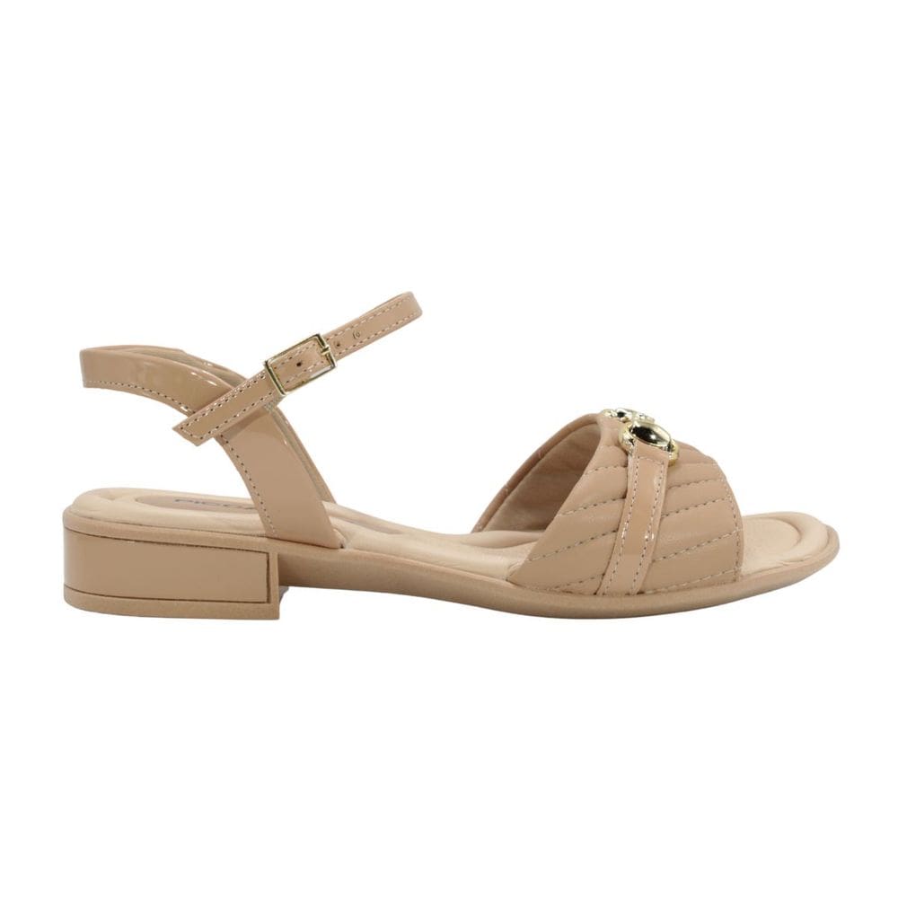 Sandália Piccadilly Taila Salto Baixo Nude Claro